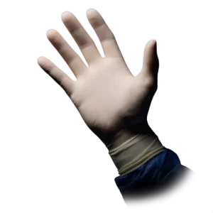 OP-Handschuhe, Latex Einmalhandschuhe, puderfrei, weiß