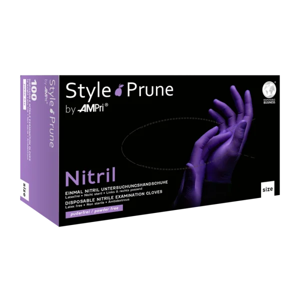 STYLE PRUNE, Nitril-Untersuchungshandschuh, puderfrei, dunkellila