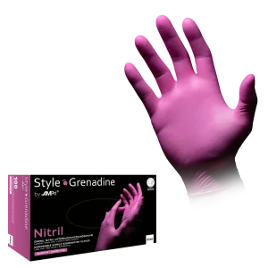 STYLE GRENADINE, Nitril-Untersuchungshandschuh, puderfrei, magenta