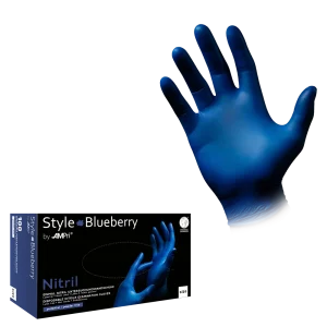 STYLE BLUEBERRY, Nitril-Untersuchungshandschuh, puderfrei, dunkelblau
