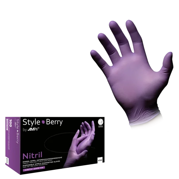 STYLE BERRY, Nitril-Untersuchungshandschuh, puderfrei, lila