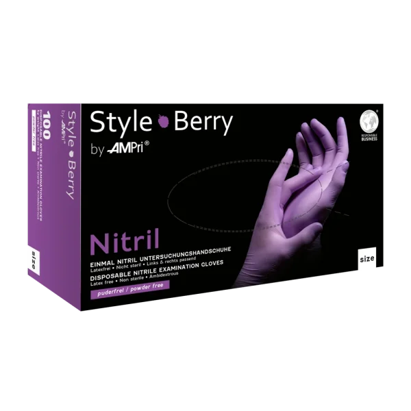 STYLE BERRY, Nitril-Untersuchungshandschuh, puderfrei, lila