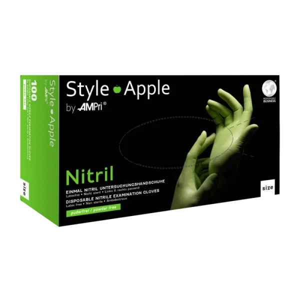 STYLE APPLE, Nitril-Untersuchungshandschuh, puderfrei, apfelgrün