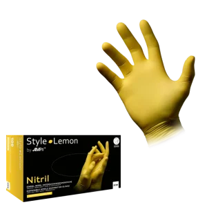 STYLE LEMON, Nitril-Untersuchungshandschuh, puderfrei, gelb