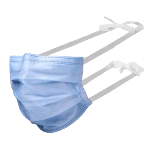 MED-COMFORT FOG STOP Mundschutz 4-lg, zum Binden, blau