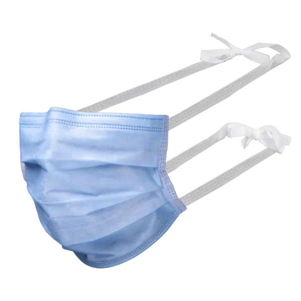 MED-COMFORT FOG STOP Mundschutz 4-lg, zum Binden, blau