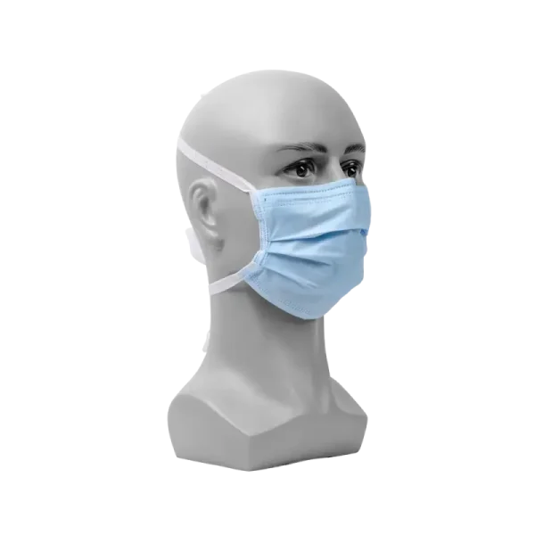 MED-COMFORT FOG STOP Mundschutz 4-lg, zum Binden, blau