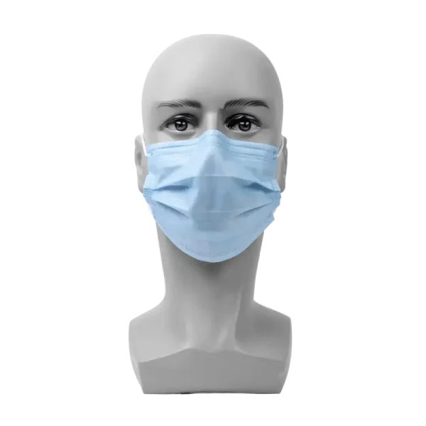 MED-COMFORT FOG STOP Mundschutz 4-lg, Elastikband, blau