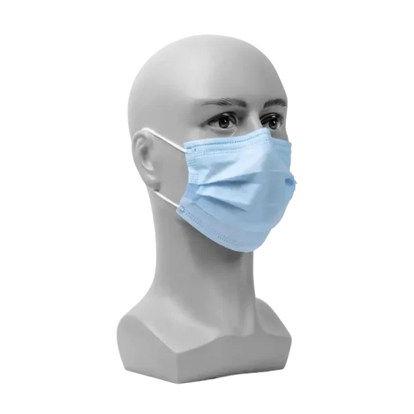 MED-COMFORT FOG STOP Mundschutz 4-lg, Elastikband, blau