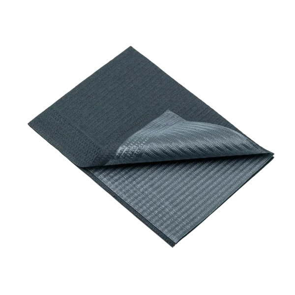 Patientenservietten Tissue/PE, ca. 330x450 mm, schwarz