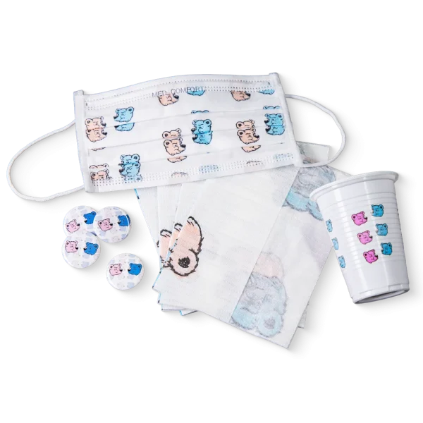 Happy Kids Dental Bedarf mit Bärchenaufdruck