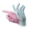 Nitrilhandschuhe, Farbenmix mint & rosa